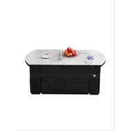 folding electric lifting rock plate tea table with table changing dual-purpose family living room li