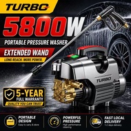 TURBO 5800W Portable High Pressure Car Washer Water Jet Cleaner 220V Mesin Basuh Kereta
