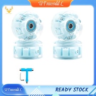 [UTnus9ddL] 6LED Roller Skate Wheels - Skateboard Wheels Light Up Quad Wheels Double Row Skating