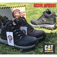 Safety Shoes Caterpillar Kasut Safety Safety Boot CAT Oil Resistant/ Upper Leather Steel Toe Cap Midsole Nail Proof