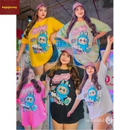LABUBU T Shirt Baju Jersey New Trend Airport Model Day Children's and Adult Shirts: Microfiber Thail