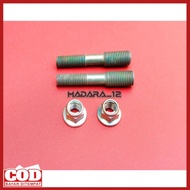 EXHAUST BOLT NUT 14X12 YAMAHA VIXION MIO/ BOLT NUT BOLT EXHAUST NECK BOLT M10XM8 THREAD EXHAUST BOLT