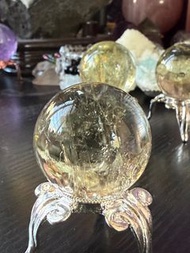 💛收藏珍品 天使之翼💛天然大彩光帶藍針黃水晶球💲4️⃣2️⃣0️⃣#4cm