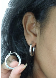 925 Sterling Silver Hoop Earrings Set Classic Thick Round Hoops Jewelry for Women