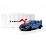 TARMAC WORKS 1/64 HONDA CIVIC TYPE R FK8 BLUE WITH BLACK BONNET TUNED BY SPOON *