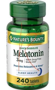 Natures Bounty Melatonin 3 mg