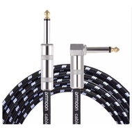 Ammoon 3 Meters/ 10 Feet Electric Guitar Bass Musical Instrument Cable Cord Straight to Right 6 Mete