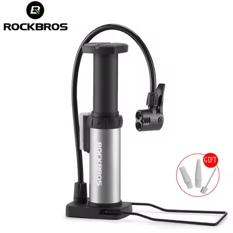 ROCKBROS Bicycle Pump Portable Mini Hand Pump Cycling Air Pump Bike Pump MTB Mountain Bike Pump 100P