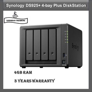 DS925+ (4GB) 4-Bay NAS - Local 3-years Warranty (NO HDD)-3 year warranty