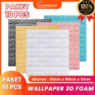 10-Piece Package - 3D Foam Brick Wall Paper 50cm*50cm Wall Decoration