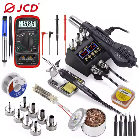 JCD 2 in 1 750W Soldering Station LCD Digital Display Welding Rework Station for cell-phone BGA SMD 