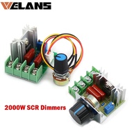 AC 220V 2000W SCR ควบคุมแรงดันไฟฟ้าลดแสง Dimmers มอเตอร์เครื่องควบคุมความเร็ว Thermostat เร็กกูเลเตอร์แรงดันอิเล็กทรอนิกส์โมดูล