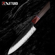 【Limited edition】 Xituo 8 Inch Santoku Sharp Japanese-Style Kitchen Household Kitchen Chopping Meat 