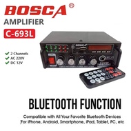 BOSCA AMPLIFIER 2 Channels Digital Bluetooth Player Amplifier USB/TF/FM with Remote Control C-693L