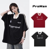 【From Perak】ProMan winnersquad t shirt Hip Hop Style Mesh oversize T-shirt Embroidered patterns Fash