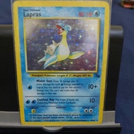 Lapras Vintage 1999 Card Holo, Used card, slightly damaged.