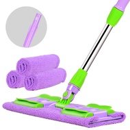 [Baoruijie Boutique] Hand-Free Flat Mop Household Tile Rotating Mop Wooden Floor Mop Mop