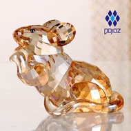 Crystal Mouse Figurine Zodiac Animal Office Decorative Accessories Lucky Birthday Qixi Gift Simple M
