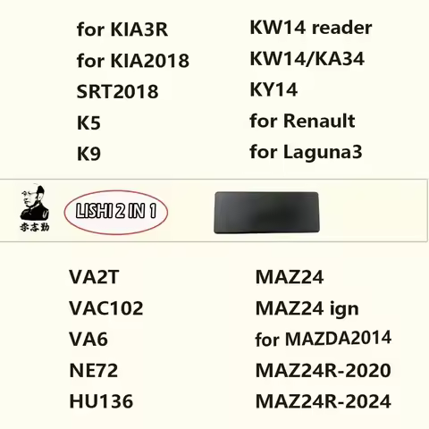 Lishi Tool 2 in 1 K5 K9 KY14 SRT2018 KW14/KA34 VA2T VAC102 VA6 NE72 HU136 MAZ24 for Renault Laguna3 