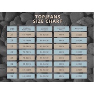Topjeans chart Size