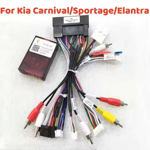16 Pin Wiring Harness Canbus Box Decoder For Hyundai Elantra Santa Fe IX45 2012-2019 Kia K5 Sorento 