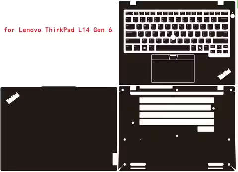For Lenovo ThinkPad L14 Gen 6 2025 / L14 Gen 5 4 2023 L14 Gen 3 2022 Full Body Laptop Vinyl Decal Co