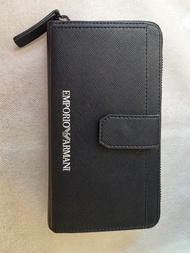 Emporio Armani 黑色長銀包