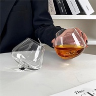 VEXUS Irregular   Glass, Rotating Transparent Cognac Glasses Cup, Drinking  Cup European Style Tumbl