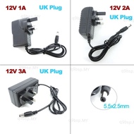 AC 220V to DC 12V 1A 2A 3A 1000ma 2000ma 3000ma Power Supply Transformer Charger 3pin UK Plug Adapte