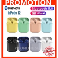 earphone gaming bluetooth earphone wireless earphone ~Ship From KL~ Macaron inPods i12 Mini Wireless