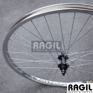 WHEELSET SEPEDA 26 ARAYA BESI LUBANG 36 HOLE 36H RIM VELG RIMS HUB FREEHUB ULIR DRAT JARI JARI RODA