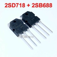 2pairs 2SD718 2SB688 TO-3P ( 2 x D718 + 2 x B688 ) Power Transistor Original