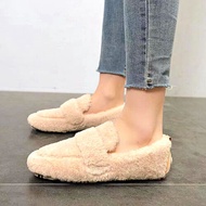40-Size 44 Womens Shoes Broken Size Clearance Velvet Padded plus Size Fluffy Shoes Flat Shoes Size 4