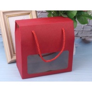 (READY STOCK) 20 Pieces of Paper Box Gift Bag in White Box Handle or Kraft Brown Box for DIY CNY Gift Packaging Goodie