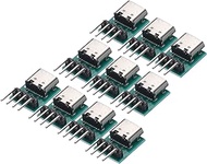 MECCANIXITY 10Pcs USB3.1 Type C Female Test Board with 4Pin PCB Board with Angled Pin Header for Data Test DIY Electronic Products