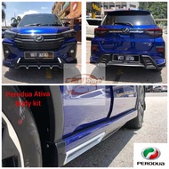 Perodua Ativa Gear Up GU look body kit skirting with spoiler with paint material ABS perfect fitting