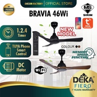 DEKA FIERO Fan FIERO BRAVIA 46Wi 46 Inch 3 Blades 12 Speed Forward + Reverse DC Motor Remote Control