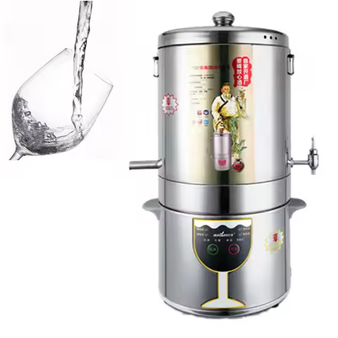 220V Stainless Steel Water Alcohol Distiller Home Brewing Equipment Brewing ​Distillation Liquor Sma