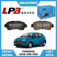 LPB Front Brake Pad Set Perodua Axia D74A