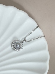 太陽花 天然海水珍珠 akoya 真多麻 吊墜 贈銀項鏈