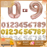 4Colors 16 INCH Number Foil Balloon Giant Number Rosedold Birthday Balloon Party Decoration Wedding