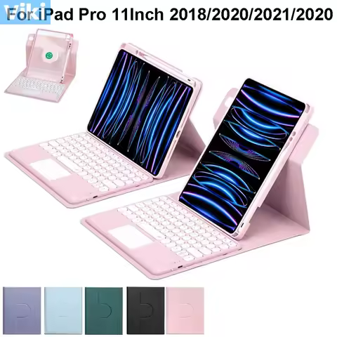 360° Rotating Keyboard Case For iPad Pro 11 Inch Case For iPad Pro 11 inch 1st 2018 2nd 2020 3rd 202