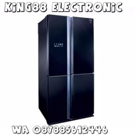 KULKAS SHARP SJ-F90PG-BK INVERTER HYBRID COOLING KULKAS 4 PINTU NEW