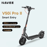 NAVEE V50i Pro II Foldable E-Scooter – 50km Range, 700W, Suspension, 10" Tires – Brand by Dreame Gro