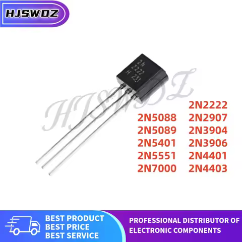 100pcs TO-92 2N4403 2N3904 2N5551 2N7000 2N4401 2N5088 2N3906 2N2907 2N2222 2N5089 2N5401 NEW