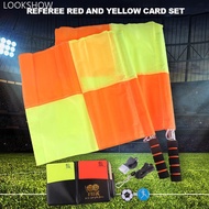 LOOKSHOW Football Referee Card Game Referee Patrol Flag Red And Yellow Card With Pencil Football War