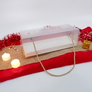 Transparent mica box handle brownie rope/ 22x11x8 cm 28x11x10 cm/ 25x12x12 cm/ Gift Box Kotak Hadiah