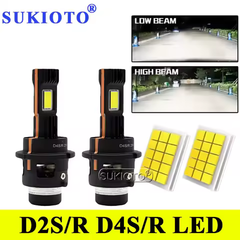 2026 New Upgrade D2R D2S LED Headlight Bulbs 90W 40000LM Canbus Wireless D4S LED Car Light 1:1 HID X