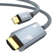 8K Mini DisplayPort to HDMI Cable 9.9FT, Mini DP to HDMI 2.1 Cord, Support 8K@60Hz, 4K@120Hz, 2K@240