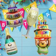 1st birthday foil balloon Happy Birthday cake balloon